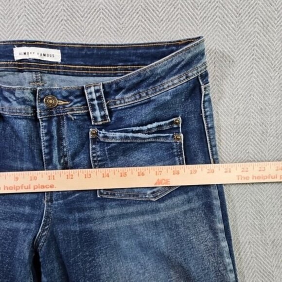 Almost Famous Jeans Women’s Size 13 Med Wash Boot Cut Denim Blue Stretch - Picture 15 of 16